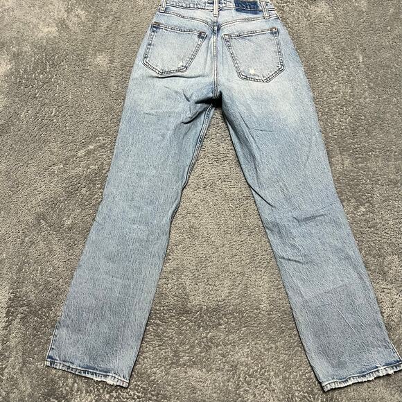 Abercrombie & Fitch Jeans Womens 26 /2 90s Straight High Rise Curve Love - Picture 4 of 11